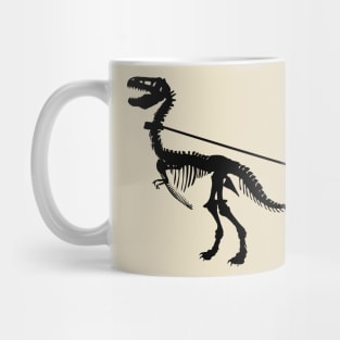 Fossil dinosaur and little boy Mug